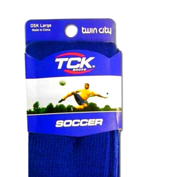 BLUE TCK TWIN CITY Soccer Socks Large New - Picture 2 of 5
